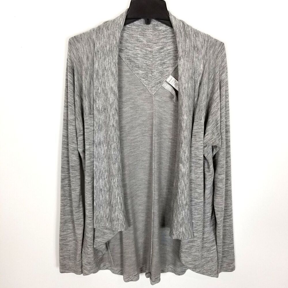 Athleta Women Nirvana Wear Two Ways Wrap Cardigan Size M Marled Heather Gray